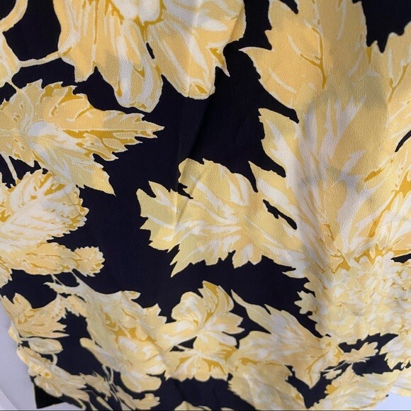 Stine Goya Skirt Lilly Silk Yellow Black Floral Tie Wrap Maxi Slit Medium NWT - Picture 8 of 16